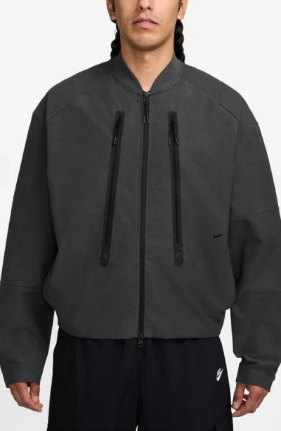 Nike Tech Shori Bomber Jacket In Gray