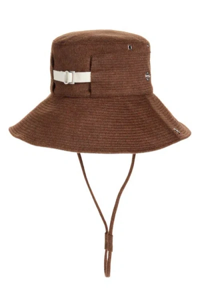 Jacquemus Le Bob De-nîmes Bucket Virgin Wool Bucket Hat In Brown