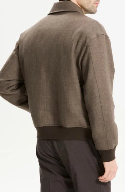 Theory Modern Aviator Jacket In Dapper Roll Feather In White