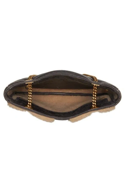 Valentino Garavani Small Viva Superstar Genuine Shearling Trim Tote In Brown