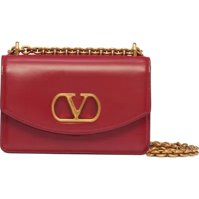 Valentino Garavani Garavani Vain Small Shoulder Bag In Shiny Calfskin Woman Rosso Valentino Uni