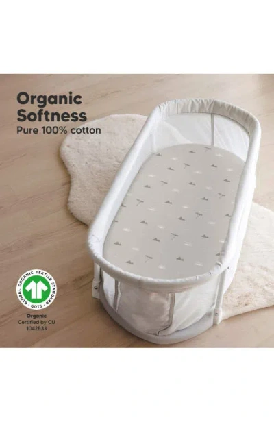 Keababies 2-pack Soothe Fitted Bassinet Sheets In Gray
