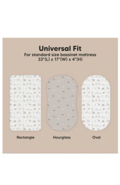 Keababies 2-pack Soothe Fitted Bassinet Sheets In Gray