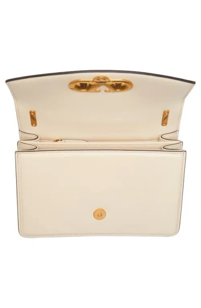 Valentino Leather Vlogo Signature Shoulder Bag In Neutral