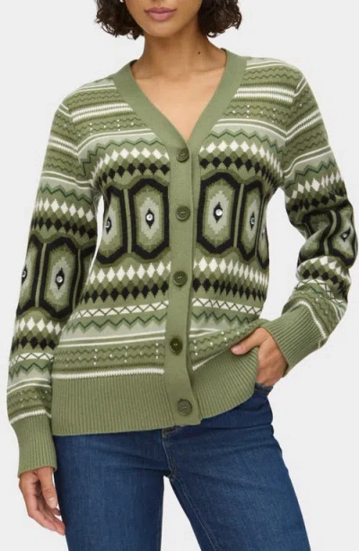 Aligne Christine V-neck Cardigan Sweater In Green