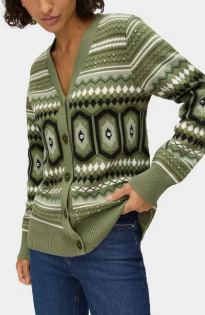 Aligne Christine V-neck Cardigan Sweater In Green
