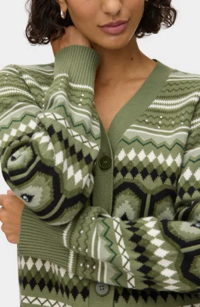Aligne Christine V-neck Cardigan Sweater In Green