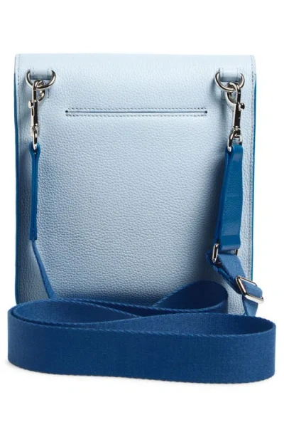 Akris Small Anouk Leather Crossbody Bag In Blue