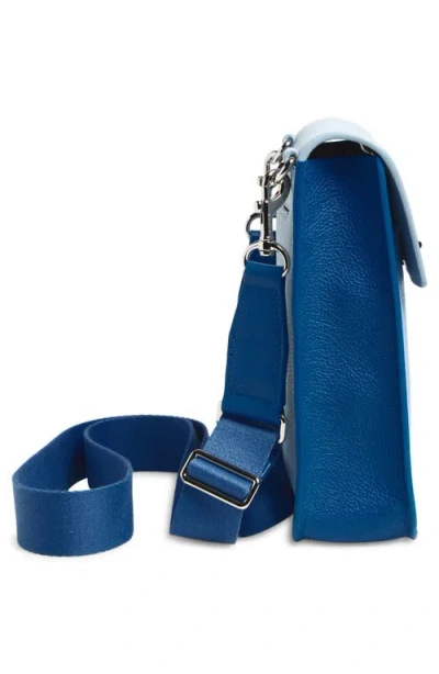 Akris Small Anouk Leather Crossbody Bag In Blue