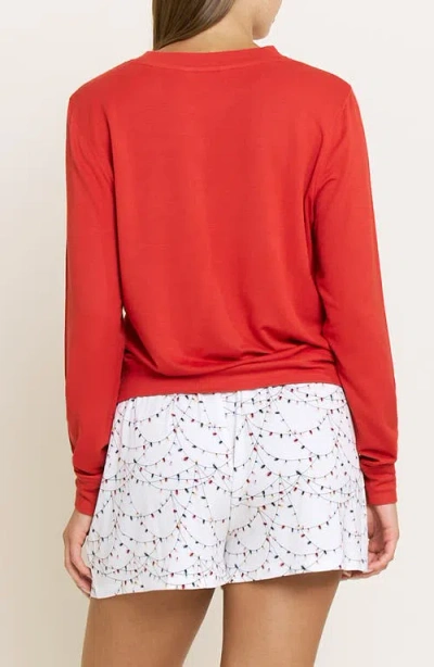 Honeydew Sugar Sweetheart Short Pajamas In Red