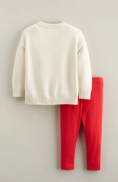 Tucker + Tate Fuzzy Icon Sweater & Leggings Set In Red