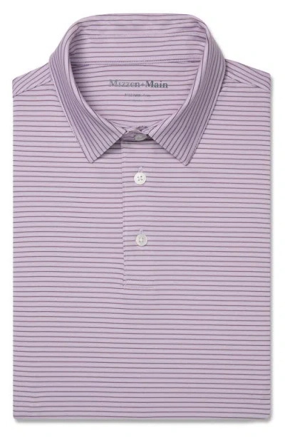 Mizzen + Main Mizzen+main Versa Trim Fit Performance Golf Polo In Pink
