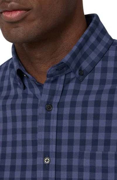Mizzen + Main Mizzen+main City Flannel Trim Fit Plaid Button-down Shirt In Blue