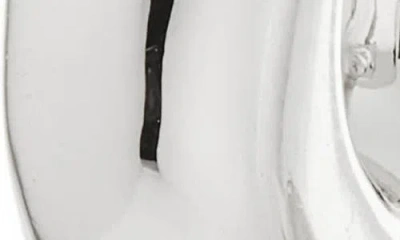 Madewell Sculptural Huggie Hoop Earrings In Metallic