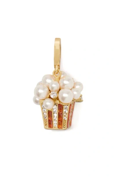 Kate Spade New York Faux Pearl Popcorn Charm In Gold