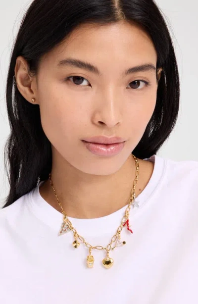 Kate Spade One In A Million Chain Charm Necklace In Gold