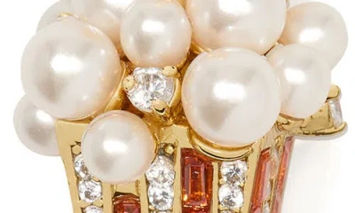 Kate Spade New York Faux Pearl Popcorn Charm In Gold