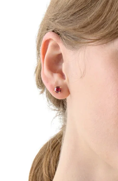 Kate Spade New York Square Cubic Zirconia Stud Earrings In Red