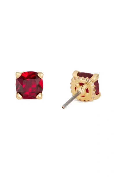 Kate Spade New York Square Cubic Zirconia Stud Earrings In Red