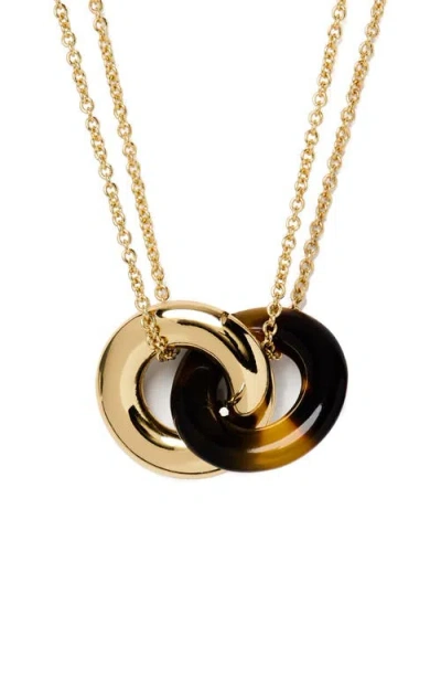 Kate Spade New York Interlock Pendant Necklace In Gold