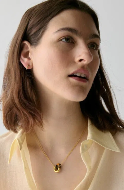 Kate Spade New York Interlock Pendant Necklace In Gold