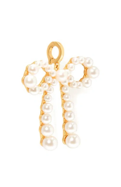 Kate Spade New York One In A Million Imitation Pearl Bow Charm In White
