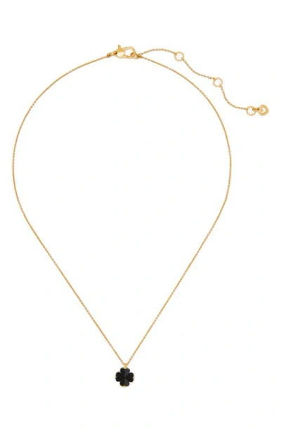 Kate Spade New York Mini Spade Flower Pendant Necklace In Gold