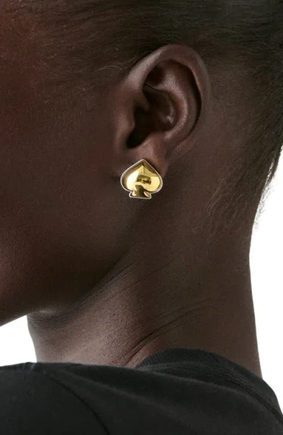 Kate Spade New York Spade Stud Earrings In Gold