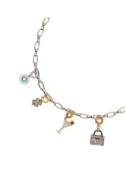 Kate Spade One In A Million Chain Charm Necklace In Metallic