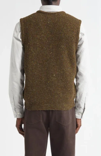 Noah Donegal Wool Sweater Vest In Green