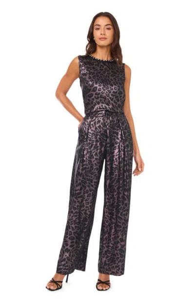 Vince Camuto Metallic Wide Leg Pants In Animal Print