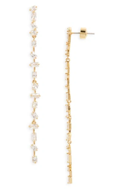 Nordstrom Dainty Mixed Cubic Zirconia Linear Drop Earrings In Gold
