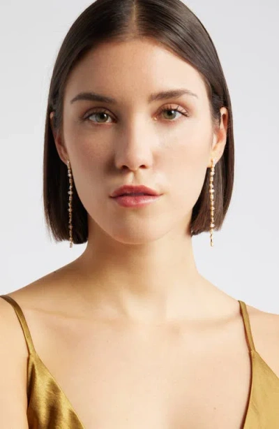 Nordstrom Dainty Mixed Cubic Zirconia Linear Drop Earrings In Gold