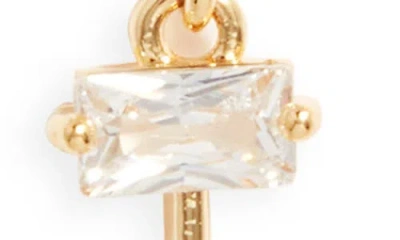 Nordstrom Dainty Mixed Cubic Zirconia Linear Drop Earrings In Gold