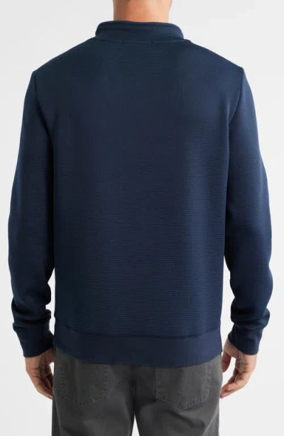 Robert Barakett Drayton Crossover Mock Neck Sweatshirt In Blue