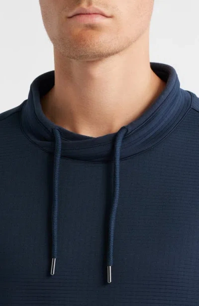 Robert Barakett Drayton Crossover Mock Neck Sweatshirt In Blue