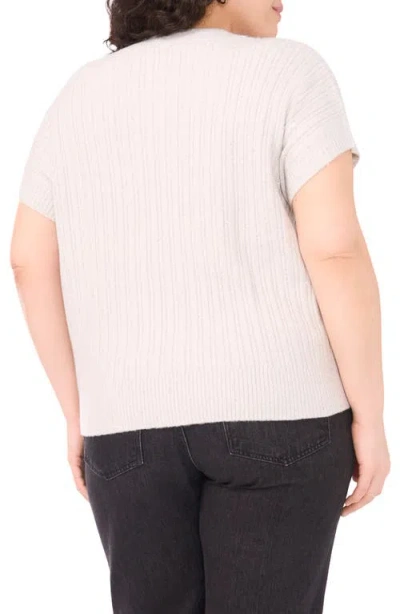 Vince Camuto Plus Size Sequined Short Sleeve Top In Black