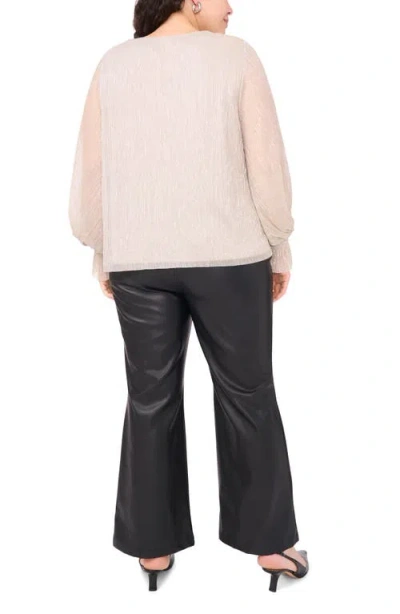 Vince Camuto Metallic V-neck Top In Neutral