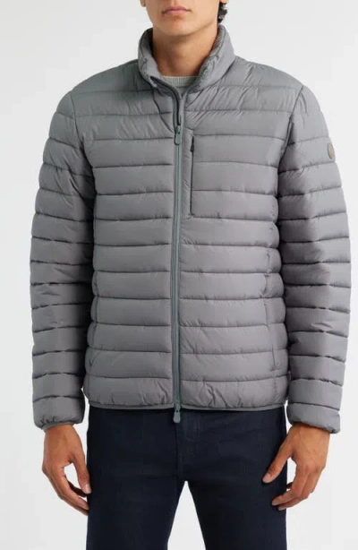 Save The Duck Erion Water Resistant Quilted Puffer Jacket In Gray
