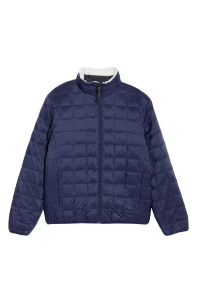 Taion Reversible Fleece Down Jacket In Blue