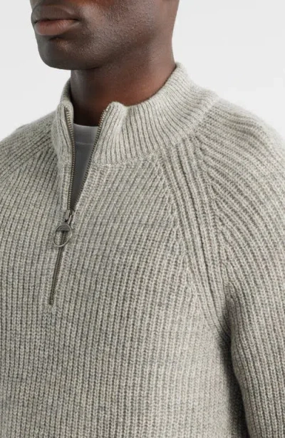 Barbour Horsef Lambswool Half Zip Pullover In Gray
