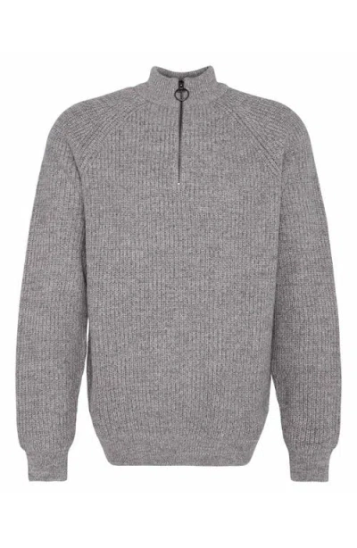 Barbour Horsef Lambswool Half Zip Pullover In Gray