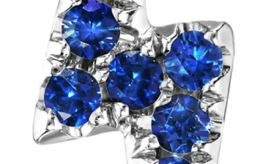 Maria Tash Diamond & Sapphire Lightning Pendant Necklace In Metallic