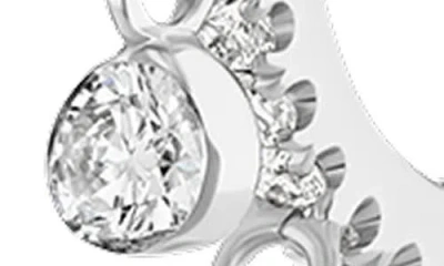 Maria Tash Diamond Eternity Double Charm Hoop Earring In Metallic