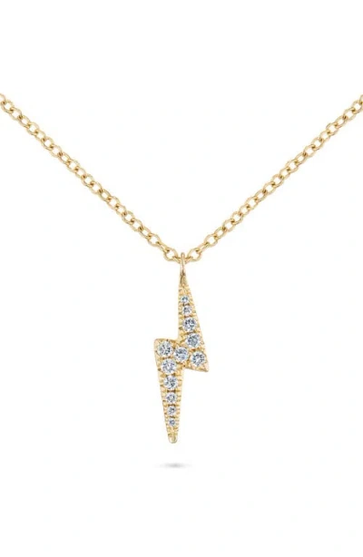 Maria Tash Diamond & Sapphire Lightning Pendant Necklace In Gold