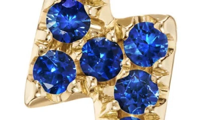 Maria Tash Diamond & Sapphire Lightning Pendant Necklace In Gold