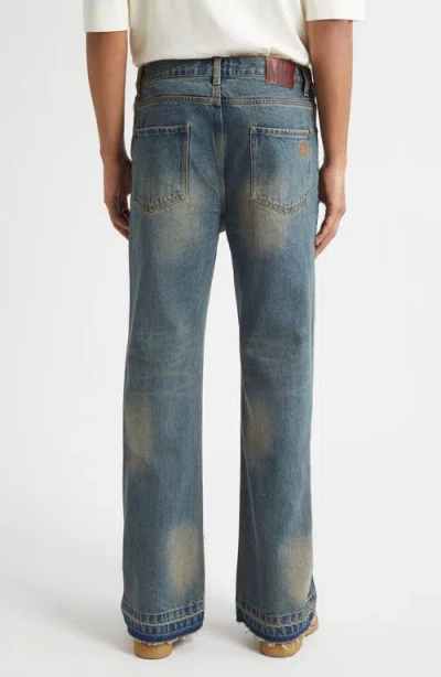 Midnight Rodeo Texoma Distressed Release Hem Bootcut Jeans In Blue
