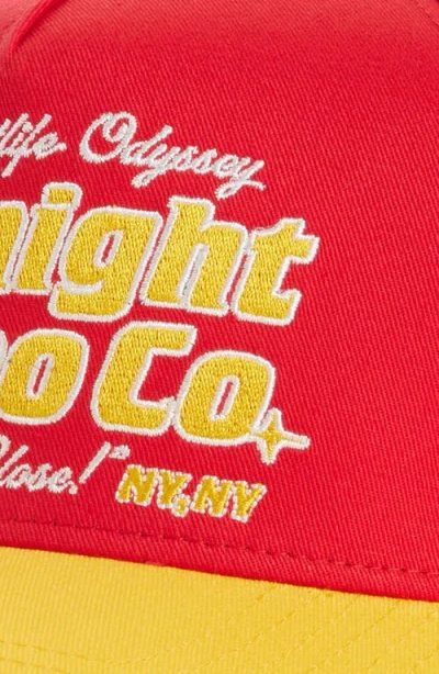 Midnight Rodeo Nightlife Odyssey Trucker Hat In Red