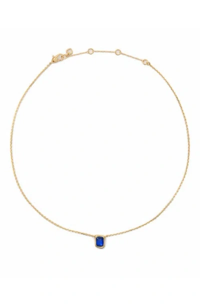 Kate Spade Cubic Zirconia Molten Pendant Necklace In Gold