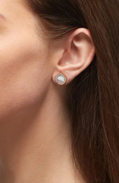 Repossi Antifer Pavè Diamond Stud Earrings In Gold